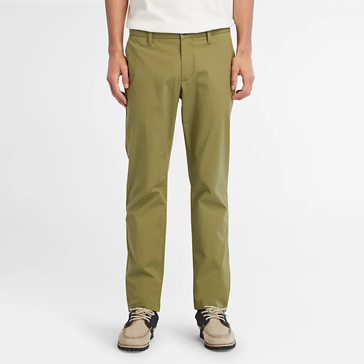 Timberland SARGENT LAKE SUPER-LIGHTWEIGHT STRETCH CHINO TROUSERS FOR MEN IN GREEN